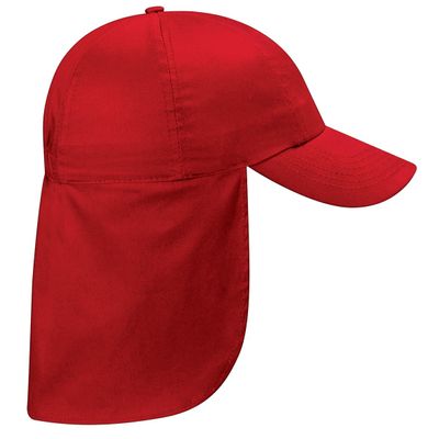 Beechfield Big Boys Junior Kids Plain Legionnaire Cap (One Size) (Classic Red)
