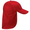 Beechfield Big Boys Junior Kids Plain Legionnaire Cap (One Size) (Classic Red) view 1