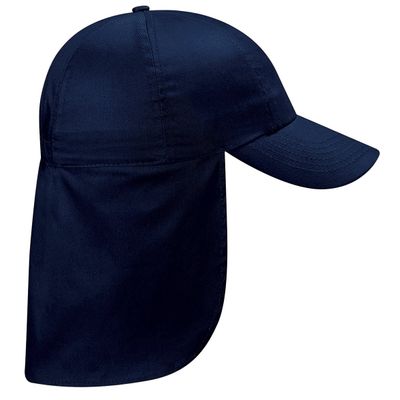Beechfield Junior Kids Unisex Plain Legionnaire Cap (One Size) (French Navy)