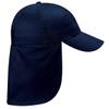 Beechfield Junior Kids Unisex Plain Legionnaire Cap (One Size) (French Navy) view 1