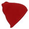 Beechfield Plain Basic Knitted Winter Beanie Hat (One Size) (Classic Red) view 1