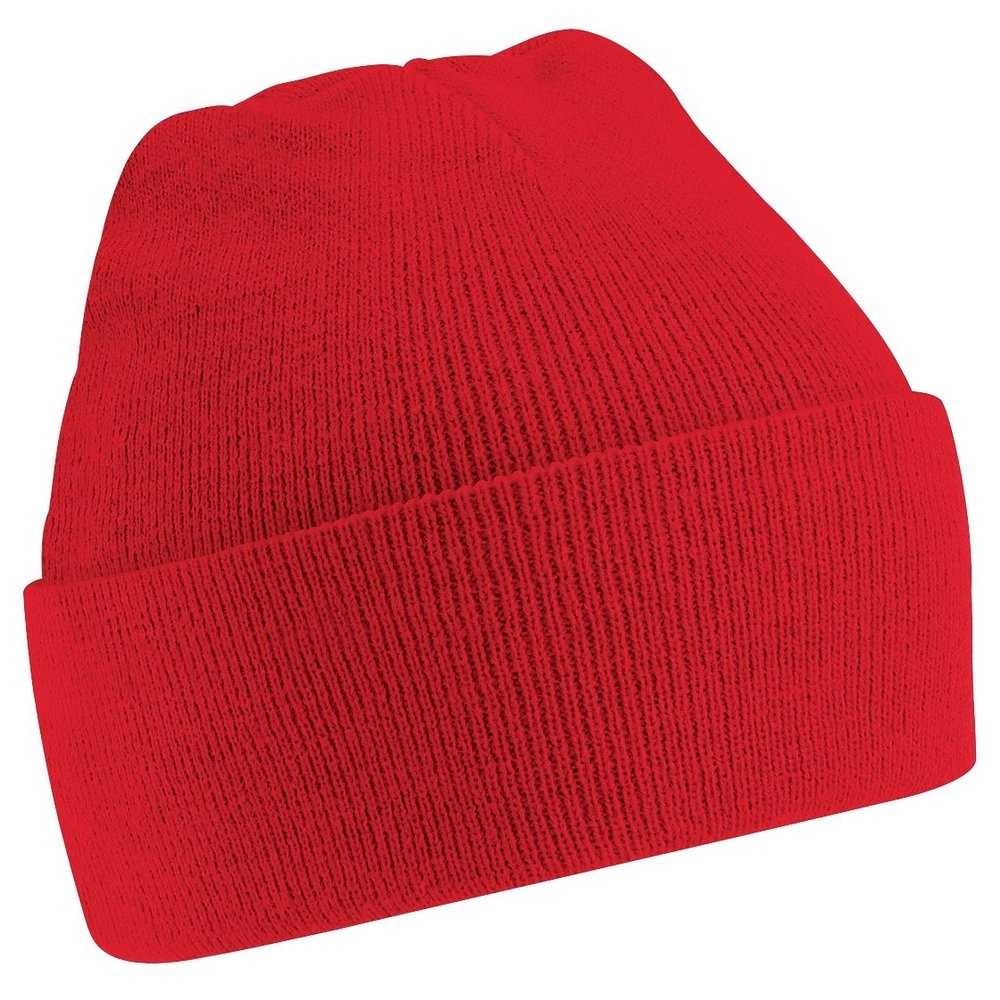 Beechfield Soft Feel Knitted Winter Hat (One Size) (Classic Red)