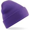 Beechfield Soft Feel Knitted Winter Hat (One Size) (Purple) view 1