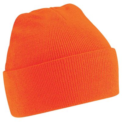 Beechfield Soft Feel Knitted Winter Hat (One Size) (Orange)