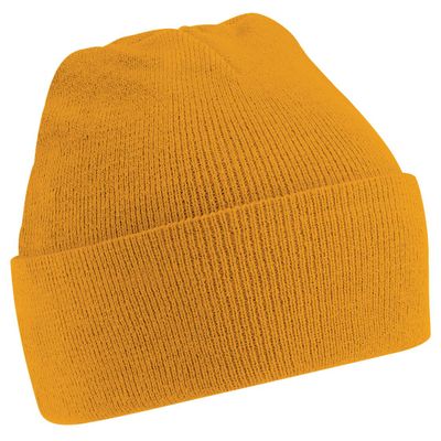 Beechfield Soft Feel Knitted Winter Hat (One Size) (Mustard)