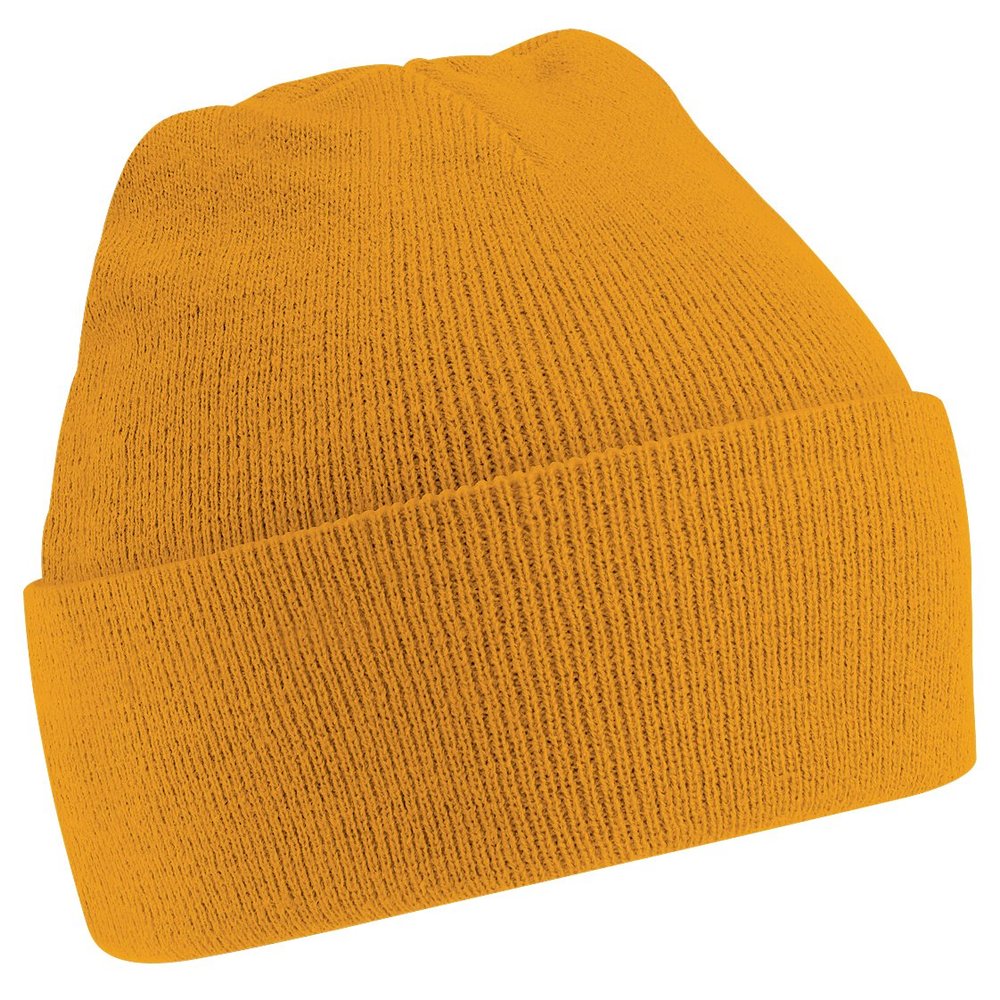 Beechfield Soft Feel Knitted Winter Hat (One Size) (Mustard)