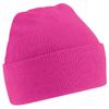 Beechfield Soft Feel Knitted Winter Hat (One Size) (Fuchsia) view 1