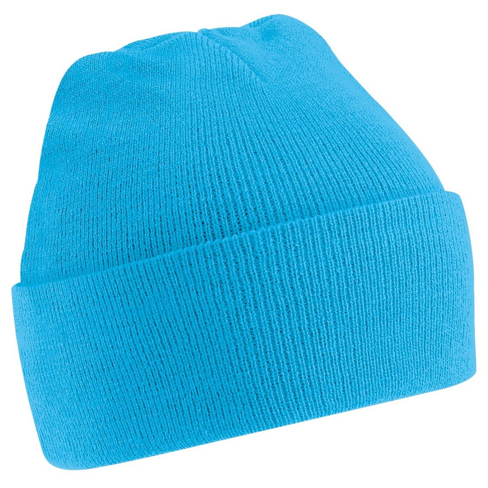 Beechfield Soft Feel Knitted Winter Hat (One Size) (Surf Blue)
