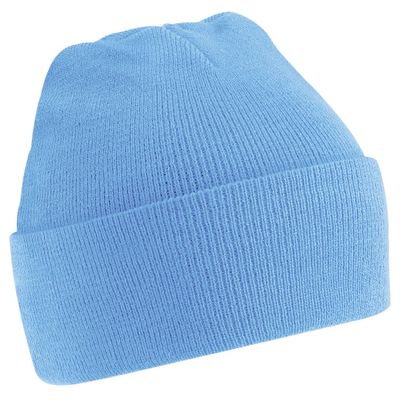 Beechfield Soft Feel Knitted Winter Hat (One Size) (Sky Blue)