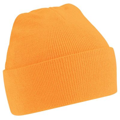 Beechfield Soft Feel Knitted Winter Hat (One Size) (Fluorescent Orange)