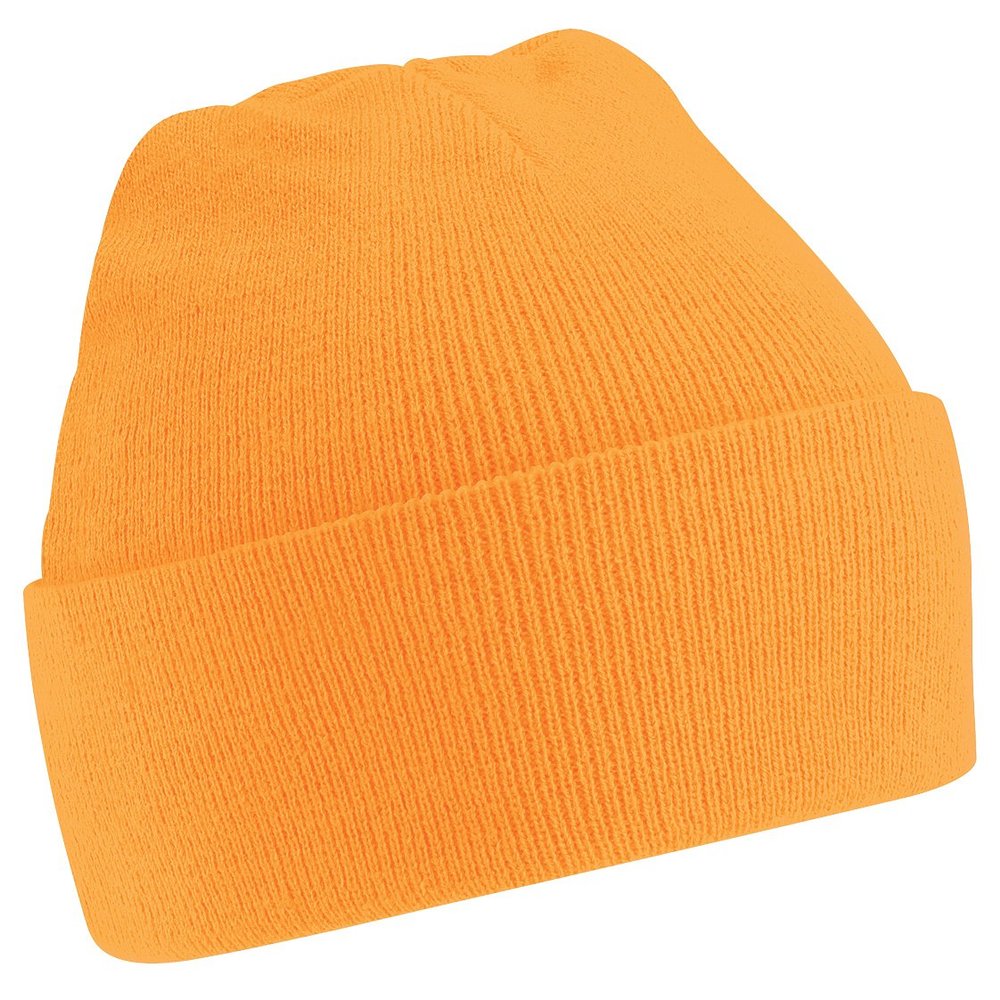 Beechfield Soft Feel Knitted Winter Hat (One Size) (Fluorescent Orange)