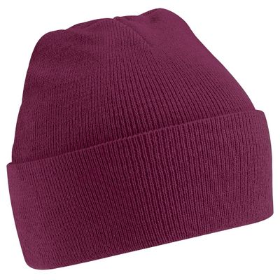 Beechfield Soft Feel Knitted Winter Hat (One Size) (Burgundy)