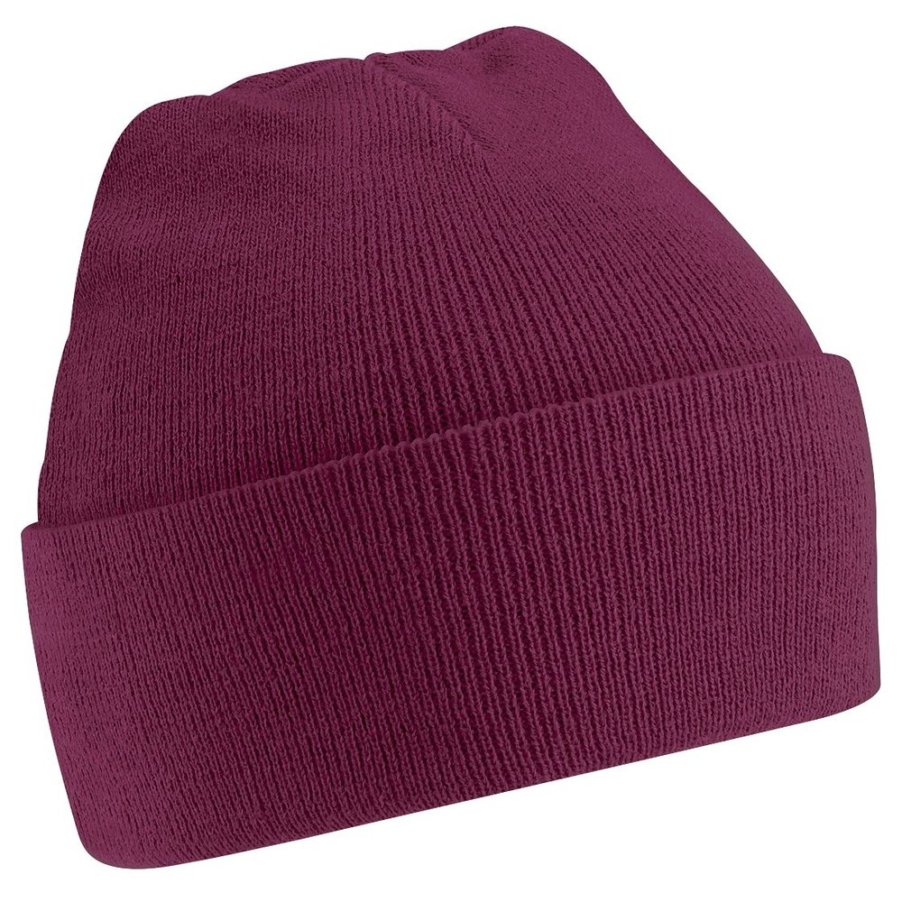 Beechfield Soft Feel Knitted Winter Hat (One Size) (Burgundy)