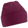 Beechfield Soft Feel Knitted Winter Hat (One Size) (Burgundy) view 1