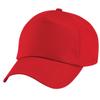 Beechfield Unisex Plain Original 5 Panel Baseball Cap (One Size) (Classic Red) view 1