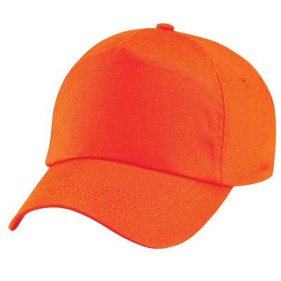 Beechfield Unisex Plain Original 5 Panel Baseball Cap (One Size) (Orange)