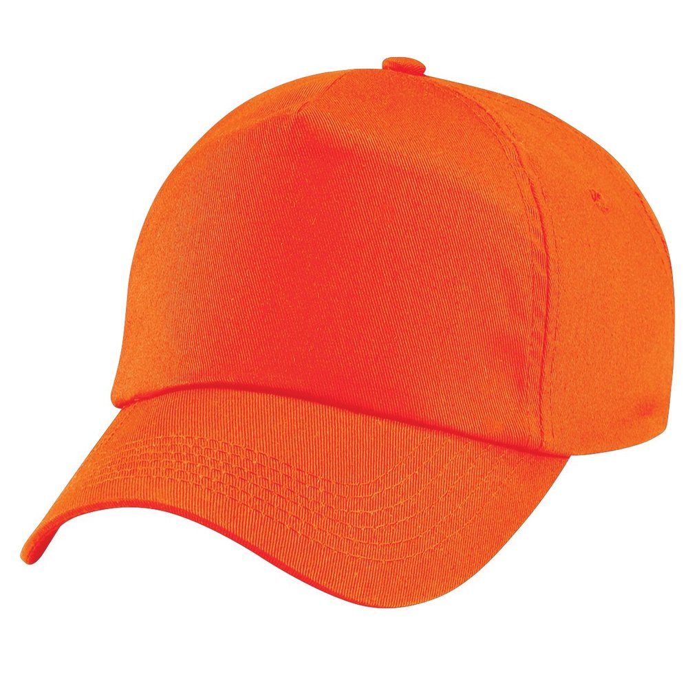 Beechfield Unisex Plain Original 5 Panel Baseball Cap (One Size) (Orange)