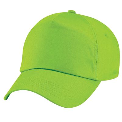 Beechfield Unisex Plain Original 5 Panel Baseball Cap (One Size) (Lime Green)