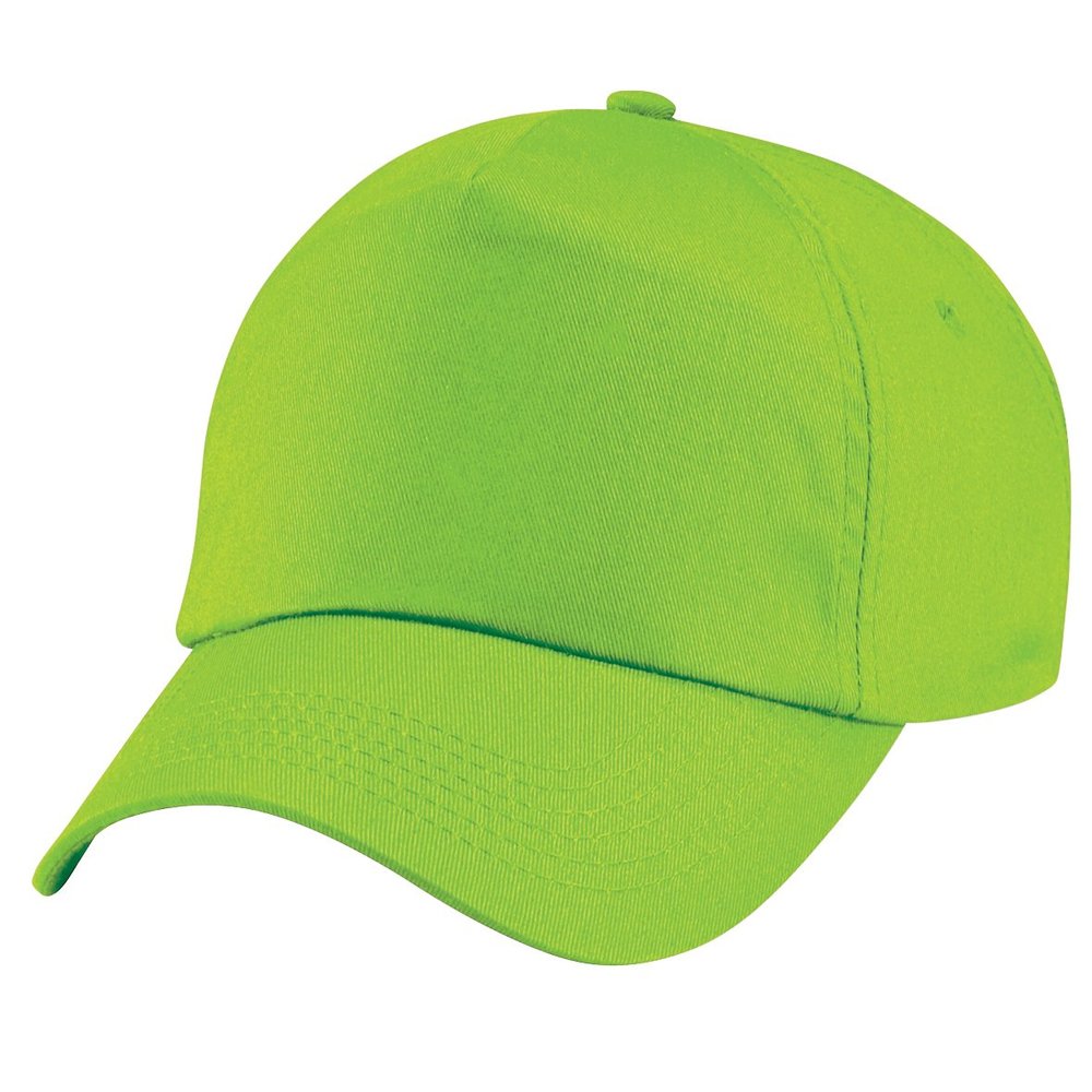 Beechfield Unisex Plain Original 5 Panel Baseball Cap (One Size) (Lime Green)
