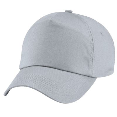 Beechfield Unisex Plain Original 5 Panel Baseball Cap (One Size) (Light Grey)