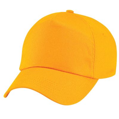 Beechfield Unisex Plain Original 5 Panel Baseball Cap (One Size) (Gold)