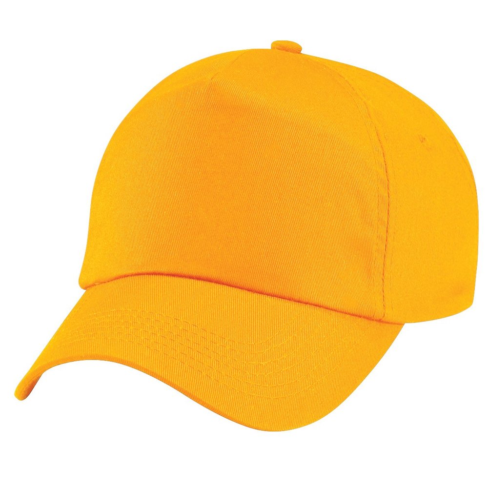 Beechfield Unisex Plain Original 5 Panel Baseball Cap (One Size) (Gold)
