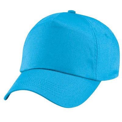 Beechfield Unisex Plain Original 5 Panel Baseball Cap (One Size) (Surf Blue)