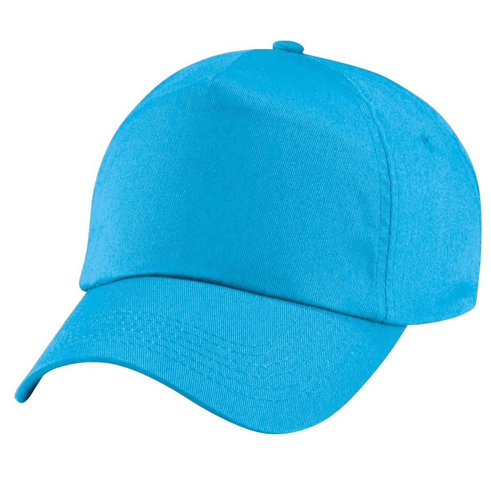 Beechfield Unisex Plain Original 5 Panel Baseball Cap (One Size) (Surf Blue)