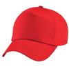 Beechfield Unisex Plain Original 5 Panel Baseball Cap (One Size) (Bright Red) view 1