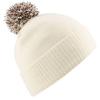 Beechfield Girls Snowstar Duo Extreme Winter Hat (One Size) (Off White/Mocha) view 1