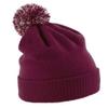 Beechfield Girls Snowstar Duo Extreme Winter Hat (One Size) (Burgundy/Off White) view 1