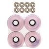 Blueglass Longboard Cruiser Skateboard High Rebound Wheels + ABEC-7 Speed Bearings (Clear 70mm Wheels) view 1