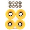 Blueglass Longboard Cruiser Skateboard High Rebound Wheels + ABEC-7 Speed Bearings (Solid Yellow 70mm Wheels) view 1
