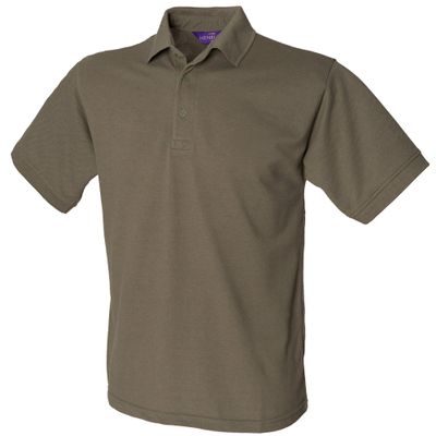 Henbury Mens Short Sleeved 65/35 Pique Polo Shirt (2XL) (Dark Grey)