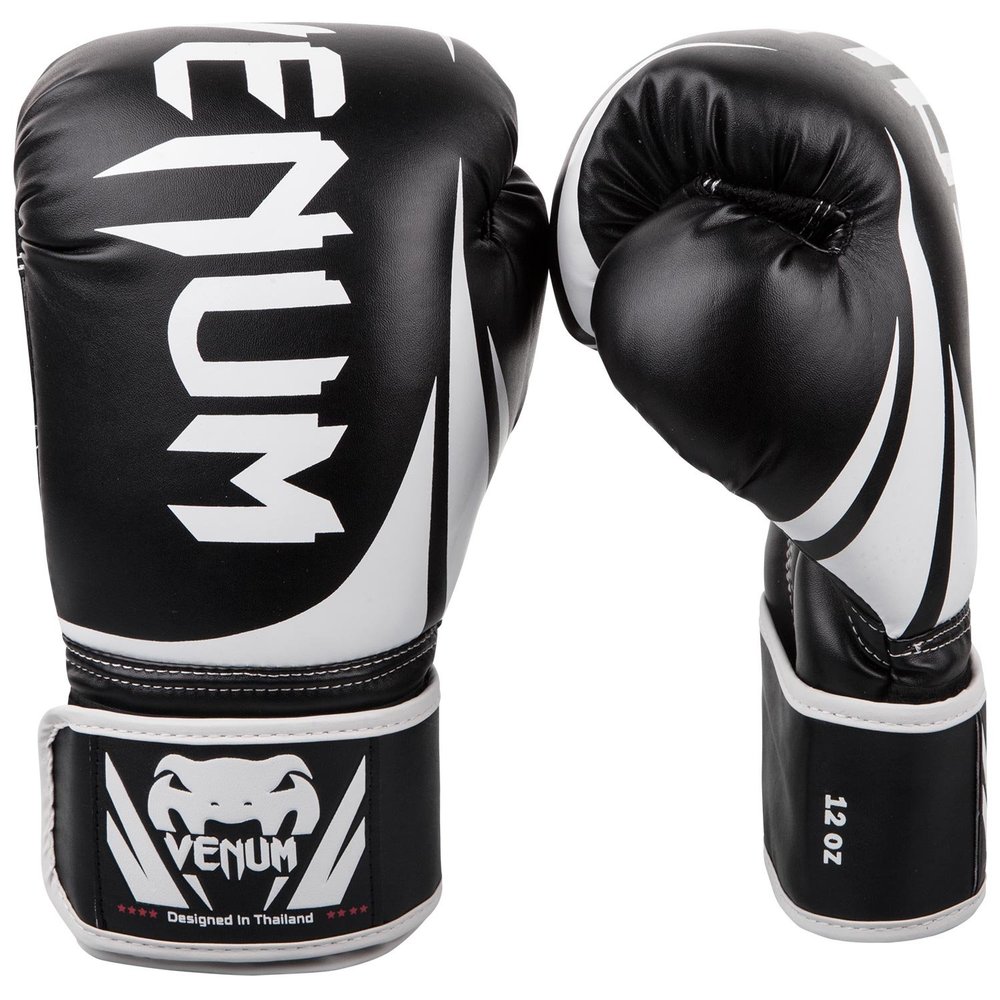 Venum Challenger 2.0 Boxing Gloves - Black/White, 10 oz
