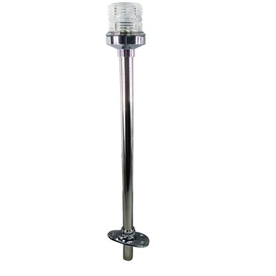 24" Long Marine Stern Light Stainless Steel Tubing BA15D Bulb 12VDC Splashproof