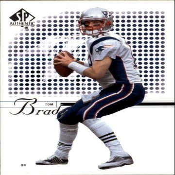SP Authentic 2002 Tom Brady Football Trading Card
