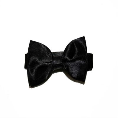 BubuBibi Boys Toddlers Kids Teenager Wedding Prom Solid Bowtie Bow Tie (Black)