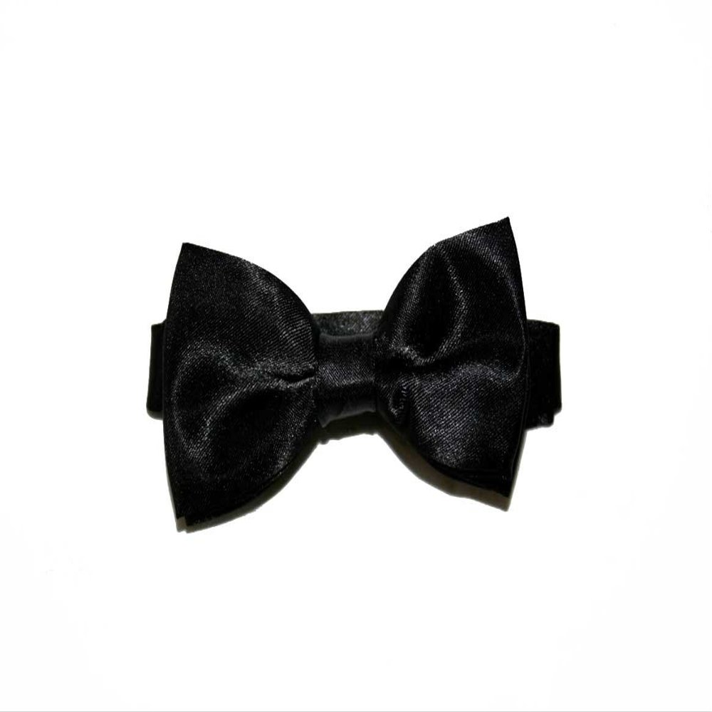 BubuBibi Boys Toddlers Kids Teenager Wedding Prom Solid Bowtie Bow Tie (Black)