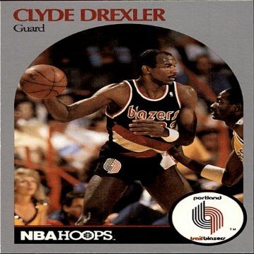 NBA Hoops 1990 Clyde Drexler - Blazers - Card 245