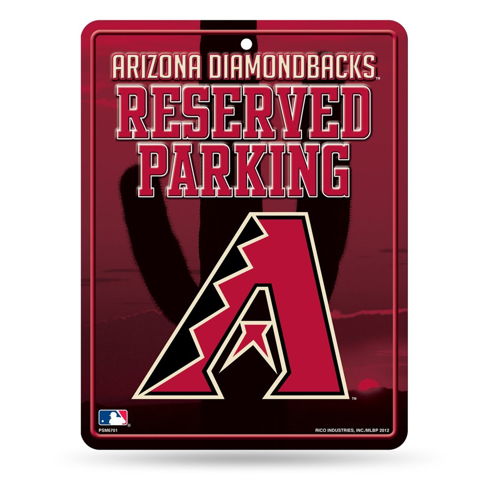 Rico MLB Diamondbacks Metal Parking Sign