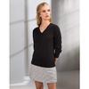 Premier Womens/Ladies V-Neck Knitted Sweater/Top (16 US) (Black) view 3