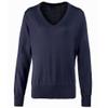 Premier Womens/Ladies V-Neck Knitted Sweater/Top (16 US) (Black) view 4