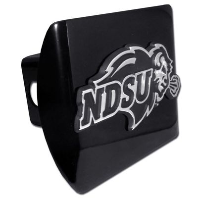 North Dakota State Black Metal Trailer Hitch Cover Fits 2 Inch Auto Car Truck Receiver with NCAA College Sports Logo