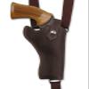 Barsony Brown Leather Cross Harness Vertical Shoulder Holster - for 438 357 44 Revolvers view 2