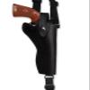 Barsony Black Leather Cross Harness Vertical Shoulder Holster for 6" 38 357 44 Revolvers view 3
