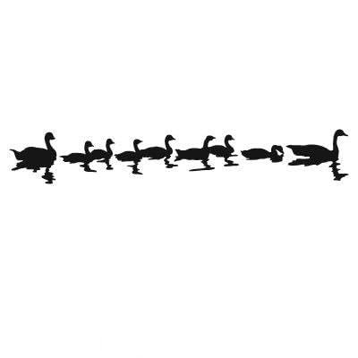 Express Yourself Gaggle of Canadians (Black - Reverse Image - 3XL) Decal Sticker - Waterfowl Collection
