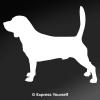 Express Yourself Standing Beagle (White - Facing as Shown - 3XL) Decal Sticker - Hunting Dog Collection view 1