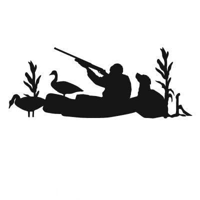Express Yourself Goose Hunt Layout Blind (Black - Reverse Image - 3XL) Decal Sticker - Waterfowl Collection