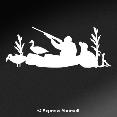 Express Yourself Goose Hunt Layout Blind (White - Facing as Shown - 4XL) Decal Sticker - Waterfowl Collection